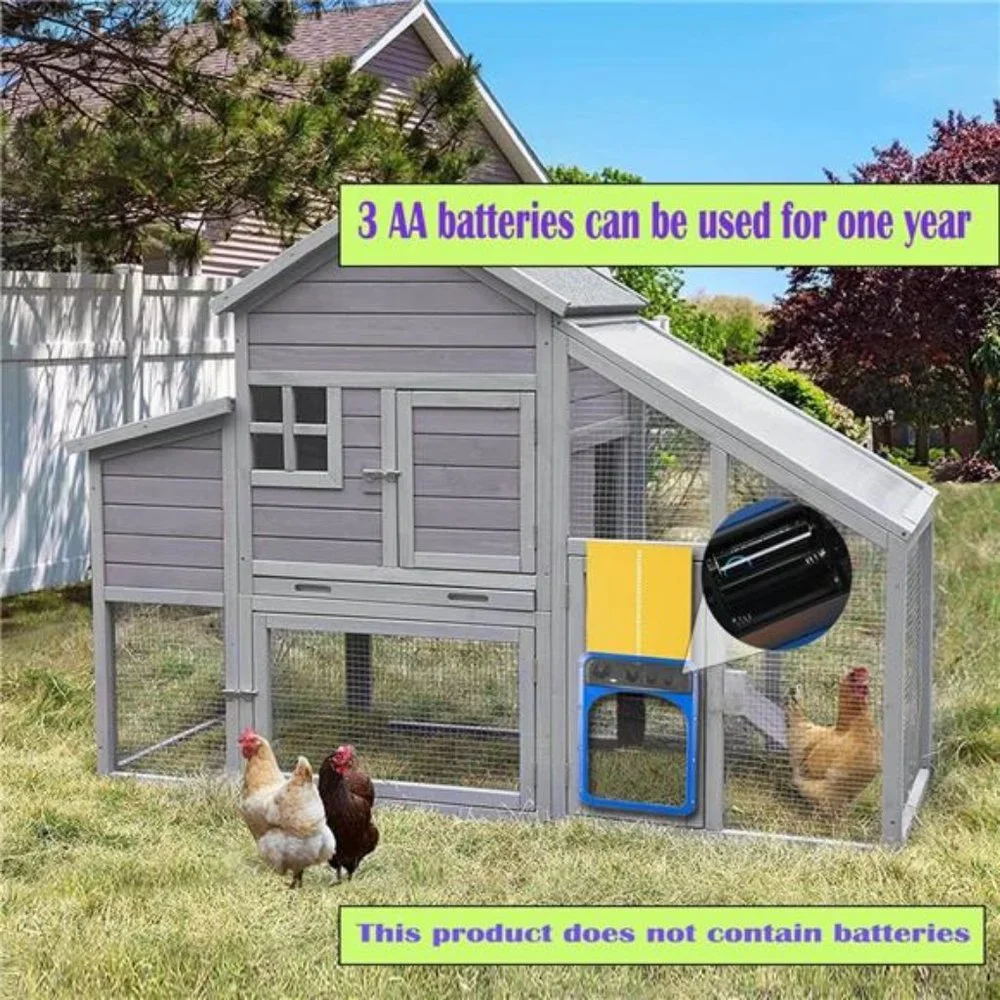 Automatic Chicken Coop Door with Light Sensor, Waterproof